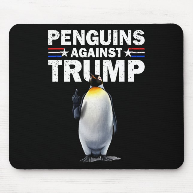 Pinguin Flippers Up widersteht lustigen Pinguinen  Mousepad (Vorne)