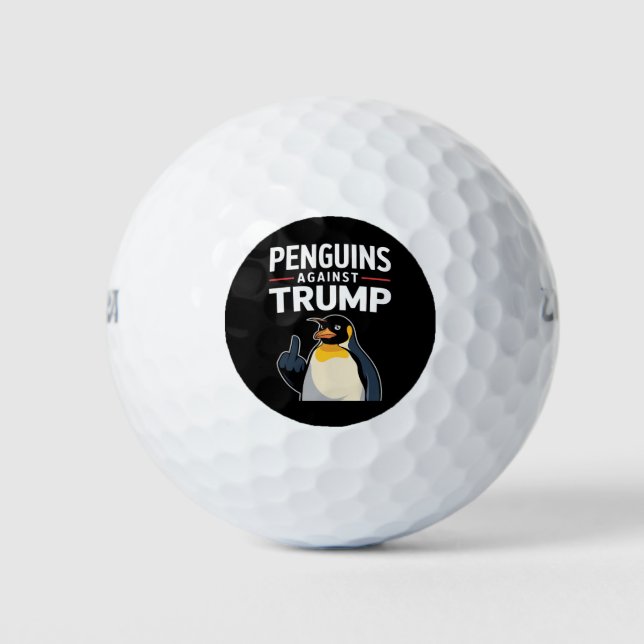 Pinguin Flippert auf widerspenstige Pinguine gegen Golfball (Vorderseite)
