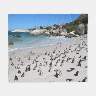 Pinguin-Flussstein-Strand Südafrika Fleecedecke