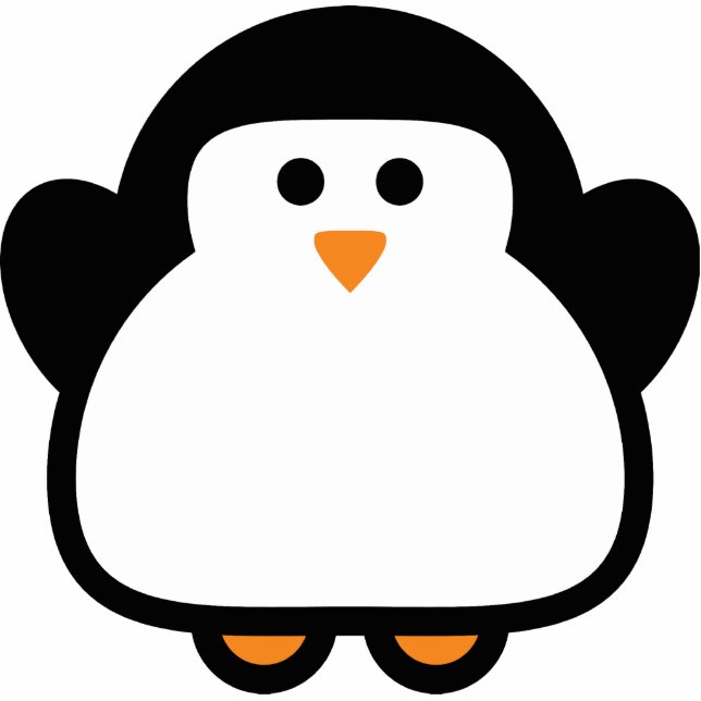 Pinguin Freistehende Fotoskulptur (Vorne)