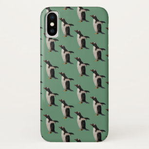Pinguin Frenzy iPhone X Fall (grün) iPhone X Hülle