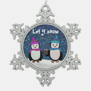 Pinguin Friends Snowflake Ornament