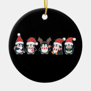 Pinguin Frohe Weihnachten Nordpol Feiertag Tier Keramik Ornament