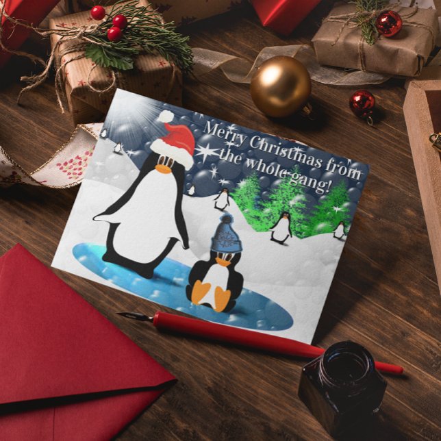 Pinguin frohe Weihnachten von der ganzen Gang! (Von Creator hochgeladen)