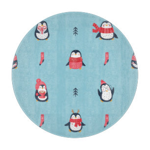 Pinguin Fun: Vintag Nahtlose Whimsy. Schneidebrett