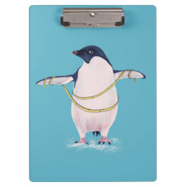 Pinguin Funny Bird zu Ernährung Klemmbrett