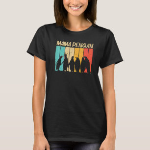 Pinguin für Frauen Mama Pinguine Vogel Tier Retro T-Shirt