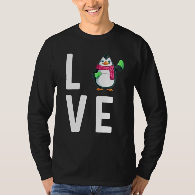 Pinguin für Männer Frauen Bird Aquatic Winter Anim T-Shirt (Vorderseite)