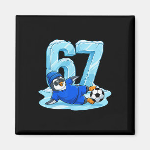 Pinguin Fußball 67 Eisrutsche Lustiger Wintersport Magnet