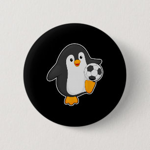Pinguin Fußballspieler Fußball Sport Button