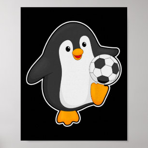 Pinguin Fußballspieler Fußball Sport Poster