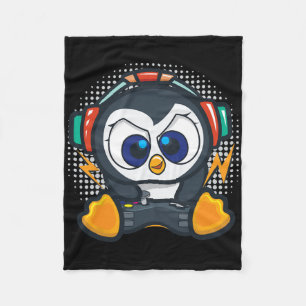 Pinguin Gaming Shirt Boys Kids Gamer Gift Pinguin Fleecedecke