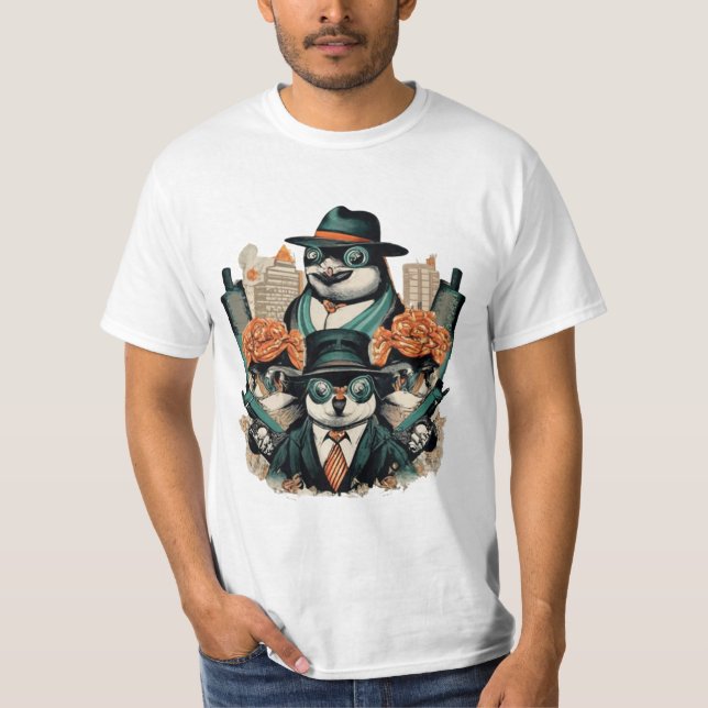 Pinguin Gangsters T-Shirt (Vorderseite)