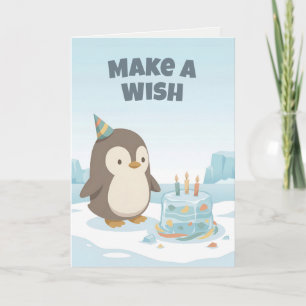 Pinguin-Geburtstag Wünsche Benutzerdefinierter Karte
