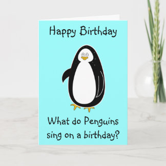Pinguin-Geburtstags-Karte Karte
