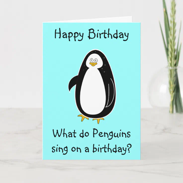 PinguinGeburtstagsKarte Karte Zazzle.at