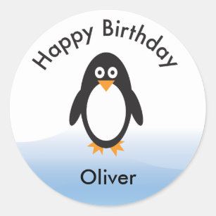 Pinguin Geburtstagsparty danke Ihnen für Aufkleber