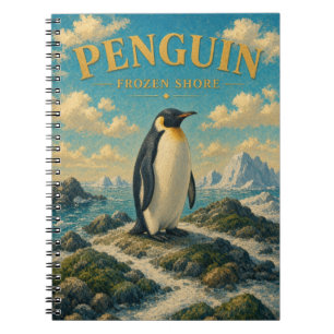 Pinguin Gefrorene Küste Wasserfarbe GeoSaga Notizblock