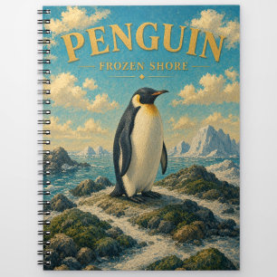 Pinguin Gefrorene Küste Wasserfarbe GeoSaga Notizblock