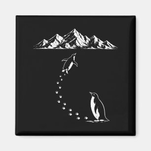 Pinguin geht allein zu den Bergen nihilistischer V Magnet