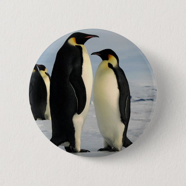 Pinguin-gekackte-von-äußerraum Button (Vorderseite)