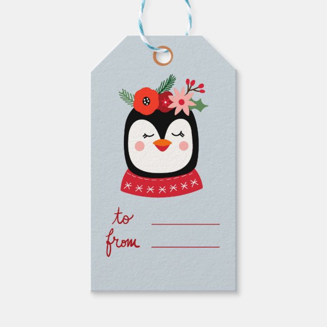 Pinguin Geschenkanhänger (Vorderseite)
