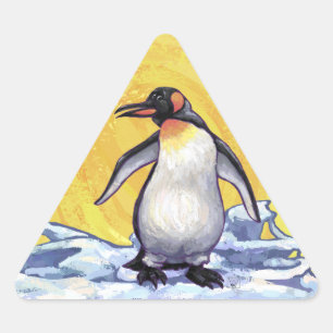Pinguin-Geschenke und -Accessoires Dreieckiger Aufkleber