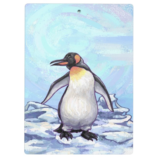 Pinguin-Geschenke und -Accessoires Klemmbrett (Rückseite)