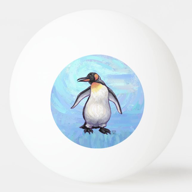 Pinguin-Geschenke und -Accessoires Tischtennisball (Rückseite)