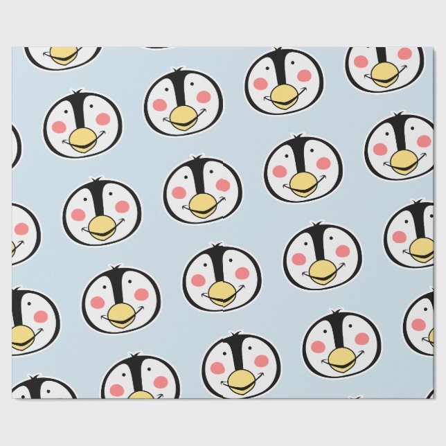 Pinguin Geschenkpapier (Saum)