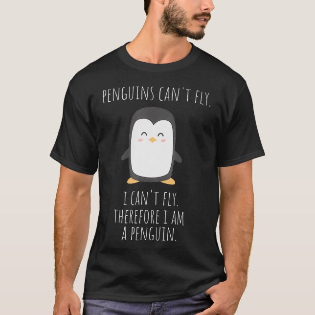Pinguin Gifts Funny Darum bin ich ein Pinguin T-Shirt (Vorderseite)