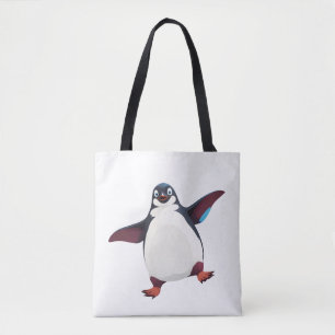 Pinguin glücklich spielerischer Spaß beim Springen