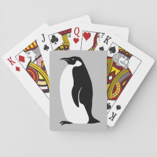 Pinguin Grau Schwarz-weiß Spielkarten