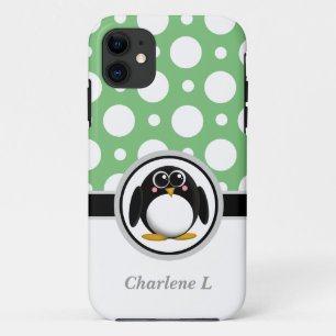 Pinguin Green Assorted Polka Dots iPhone 5 Fall iPhone 11 Hülle