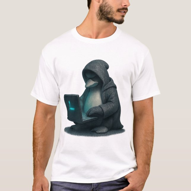 Pinguin Hacker T-Shirt (Vorderseite)