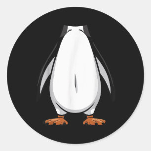 Pinguin Halloween Outfit Funny Simple Kids Costume Runder Aufkleber