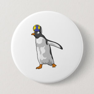 Pinguin Handball Handball Handball Button