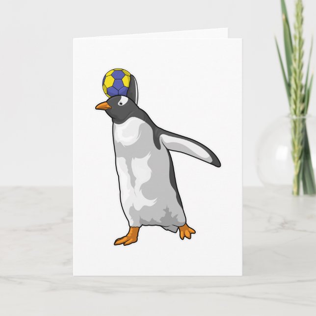 Pinguin Handball Handball Handball Karte (Vorderseite)