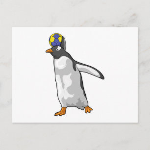 Pinguin Handball Handball Handball Postkarte