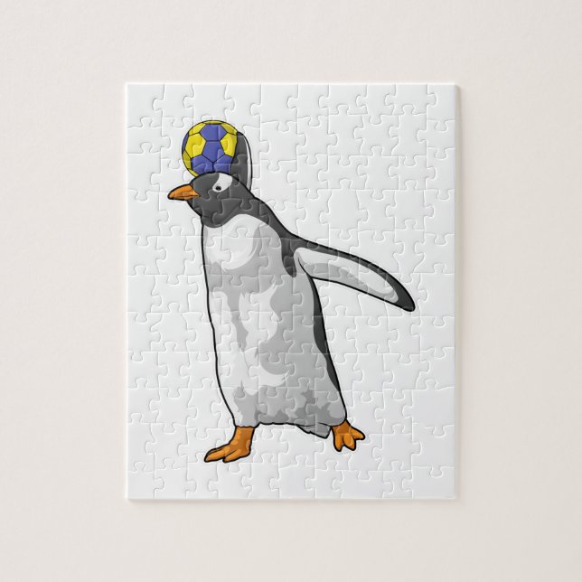 Pinguin Handball Handball Handball Puzzle (Vertikal)