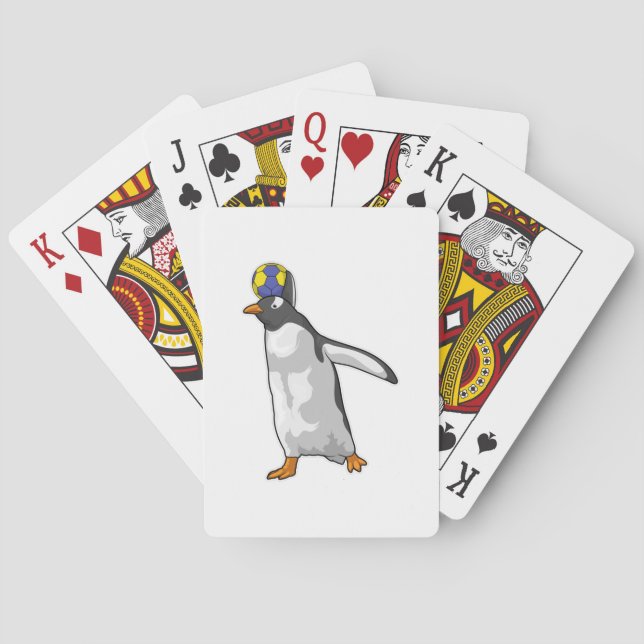 Pinguin Handball Handball Handball Spielkarten (Rückseite)