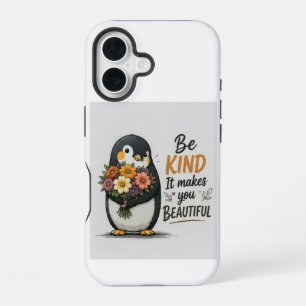 Pinguin-Handyhülle 'Sei nett'   Süßer Pinguin mit  iPhone 16 Hülle