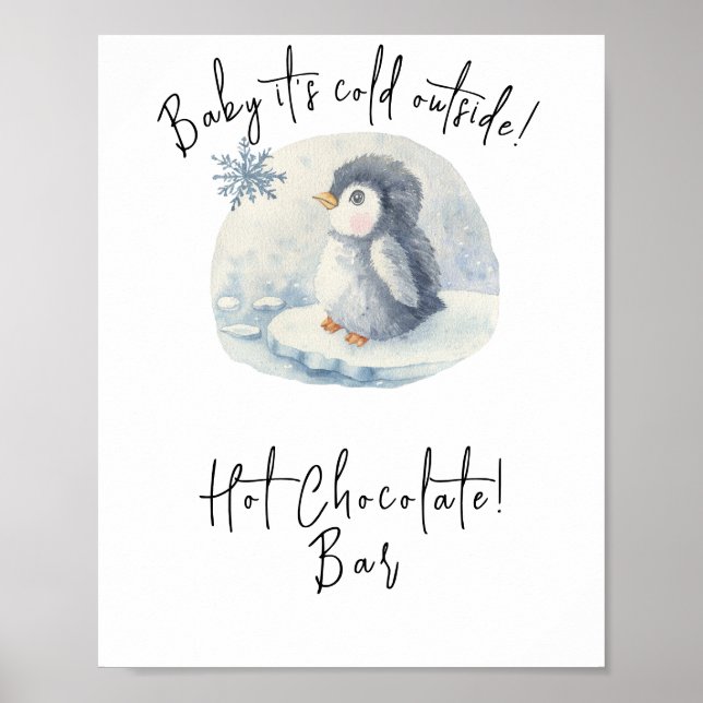 Pinguin - Heißer Schokoladenriegel Poster (Vorne)