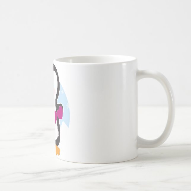 Pinguin-Herz Kaffeetasse (Rechts)