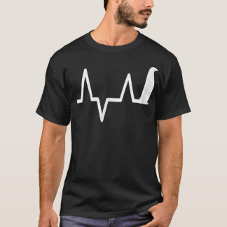 Pinguin-Herzklopfen niedlicher schwarzer Vogellieb T-Shirt