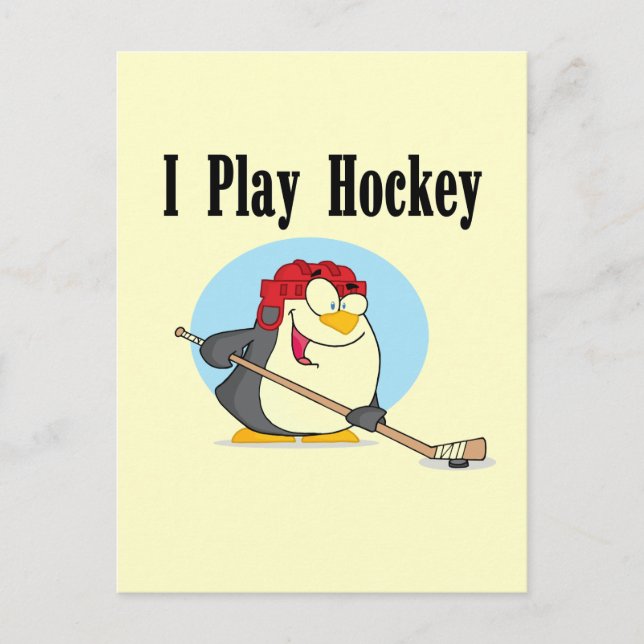 Pinguin Hockey Tshirts und Geschenke Postkarte (Vorderseite)