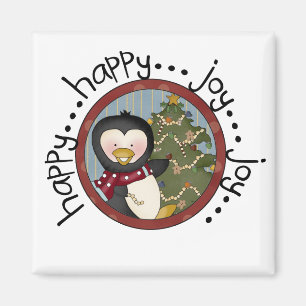 Pinguin Holiday T - Shirt und Geschenke Magnet