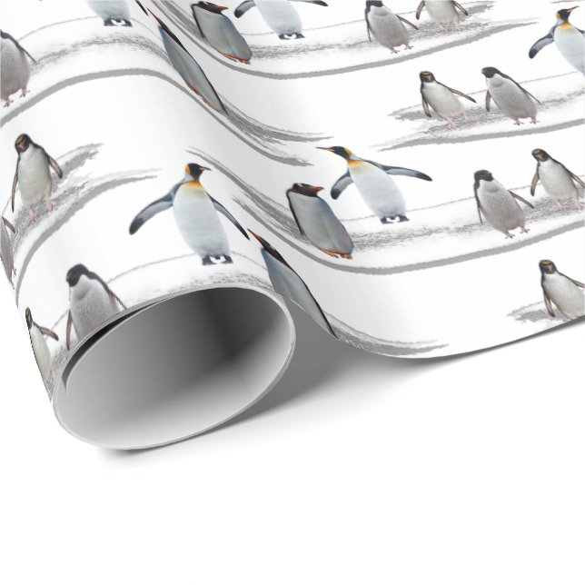 Pinguin Iceberg Party Wrapping Paper (Farbe auswäh Geschenkpapier (Rolleneckpunkt)