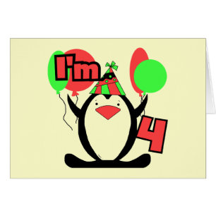 Pinguin ich bin 4 Geburtstag T Shirts und Geschenk