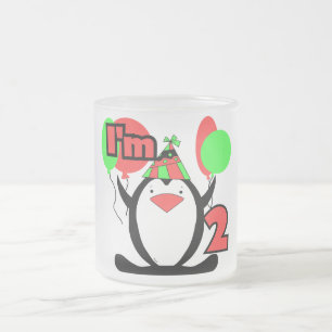 Pinguin ich bin zwei Hemden und Geschenke Mattglastasse